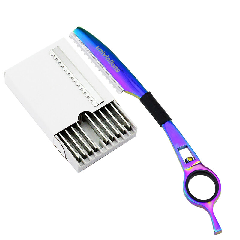 Univinlions przerzedza żyletka prosty Salon fryzjerski maszynka do golenia maszynka do włosów obrotowy fryzjer ścinanie włosów rozcieńczalnik do noża