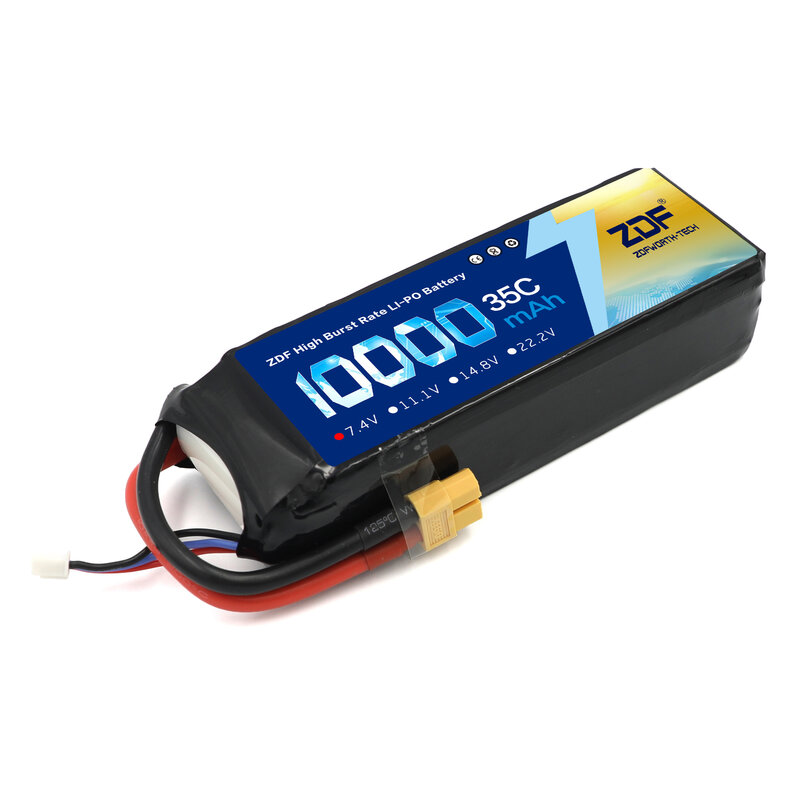 ZDF Lipo Battery 2S 3S 7.4V / 11.1V / 14.8V 10000mah 35C 70C XT90 / XT60/ T Plug For RC Drone Airplane Car Truck Boat Parts