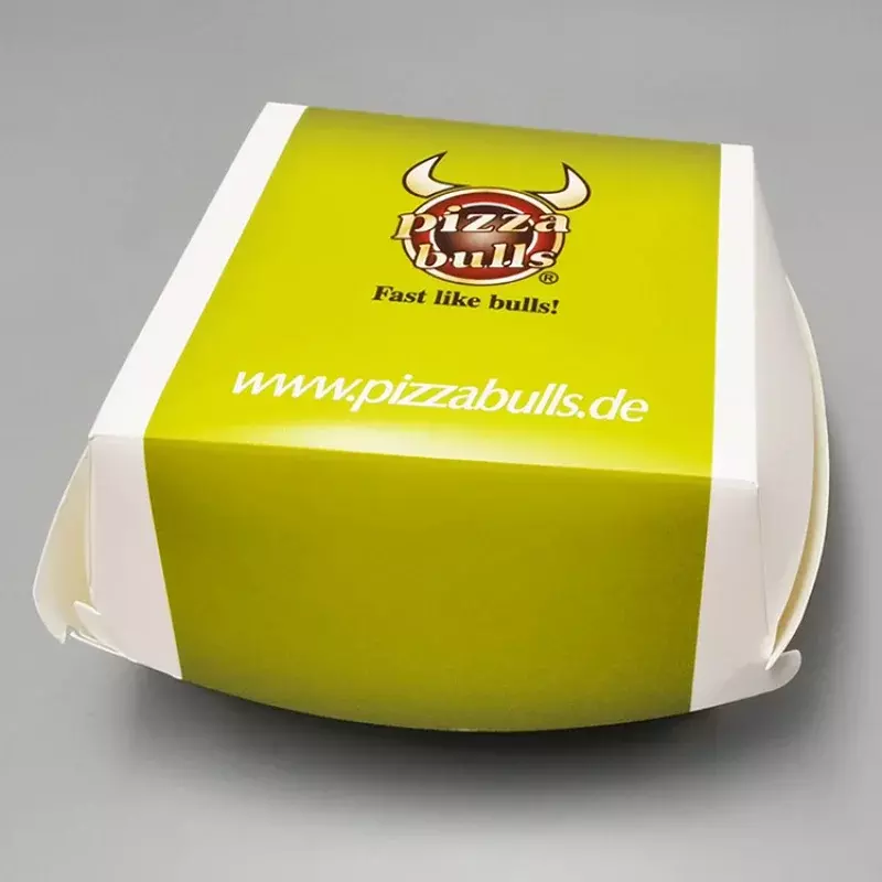Caja de cartón desechable de grado alimenticio, embalaje de hamburguesa, papel personalizado, producto kingwin