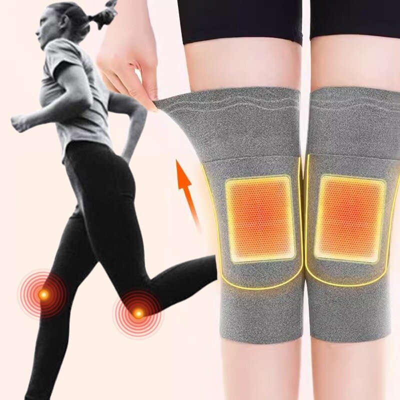 Constante Temperatuur Pocket Knee Pads Onzichtbaar Traceless Super Zachte Winddicht Kniegewricht Bescherming Warme Knie Mouw Voor Vrouwen