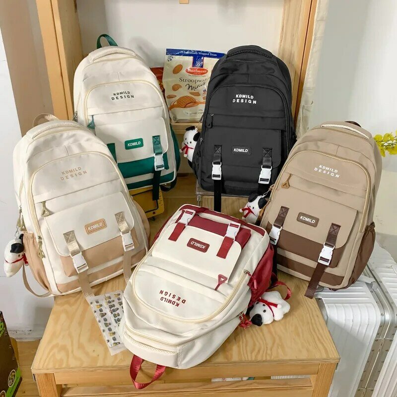 Tas sekolah Korea, tas ransel siswa perempuan, tas sekolah kapasitas besar mode tas ransel komputer tas sekolah wanita