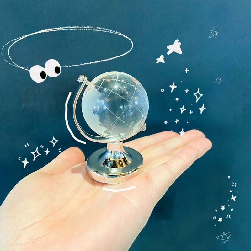 Globo de tierra redondo de cristal transparente, Bola de esfera de cristal Artificial, duradera, a la moda