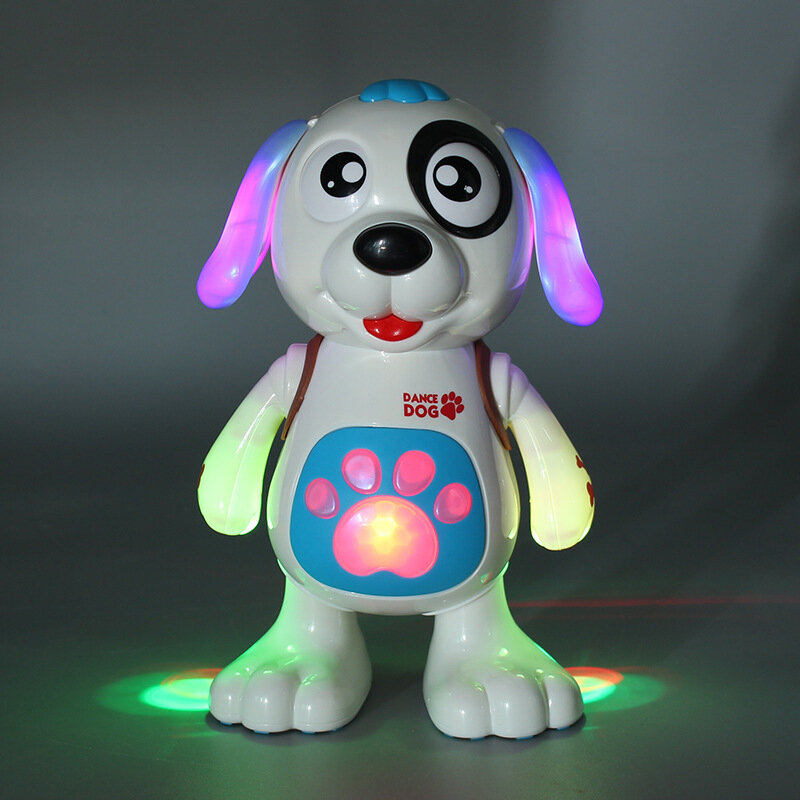 Robot Elektronik Mainan Anjing Lampu Musik Tari Berjalan Lucu Hadiah Bayi 3-4-5-6 Tahun Mainan Anak-anak Balita Hewan Anak Laki-laki Perempuan Anak-anak