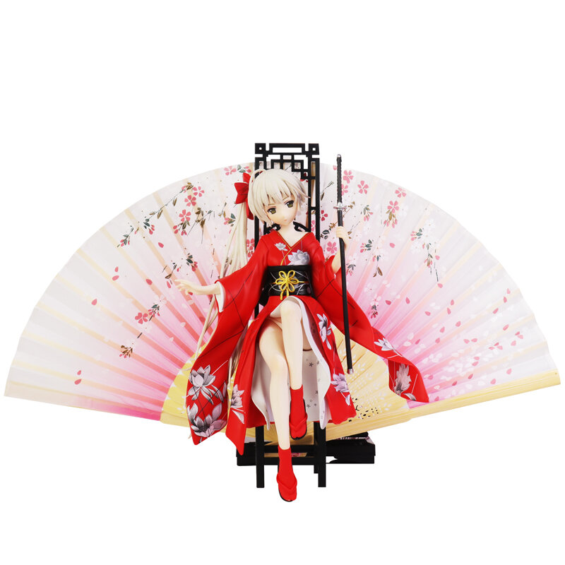 일본 애니메이션 피규어 카스가노 소라 피규어 PVC 액션 컬렉션, 앉은 위치 변경 가능, 핸즈프리 3m 접착제 모델 장난감 선물