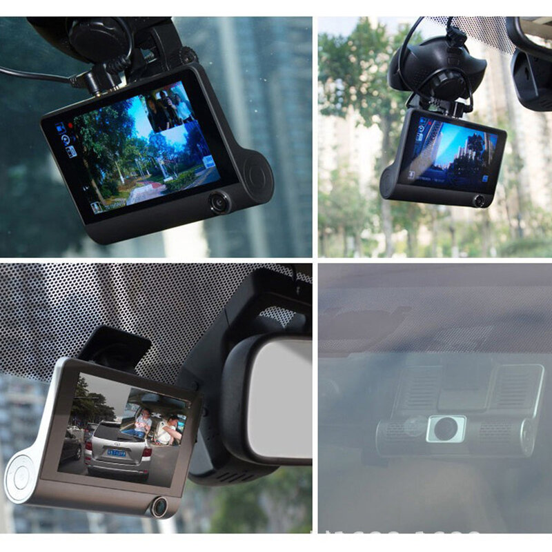 Enregistreur vidéo de conduite haute définition avec support d'objectif et chargeur de voiture, manuel Hd, surveillance avant et arrière