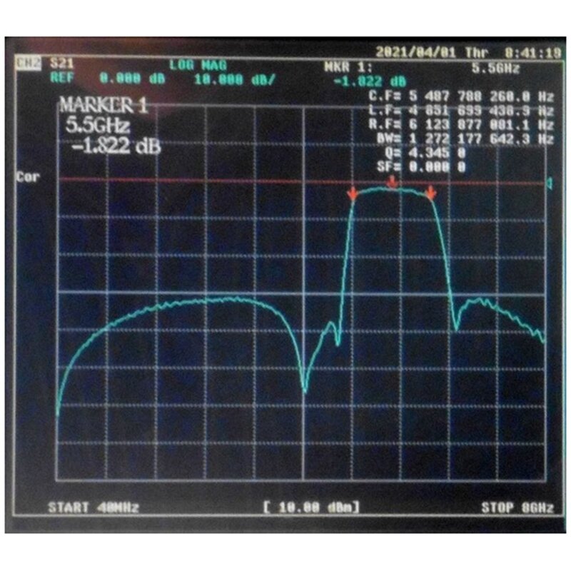 NMRF 5.8G 5000-6000Mhz Wideband Bandpass Filter sistem nirkabel UWB khusus Antarmuka SMA