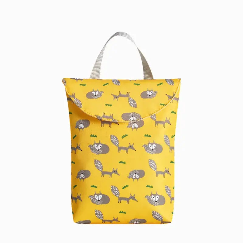 Multifunctional Baby Diaper Caddy Organizer Reusable Waterproof Fashion Prints Wet/Dry Bag Mummy Storage Bag Travel Nappy Bag