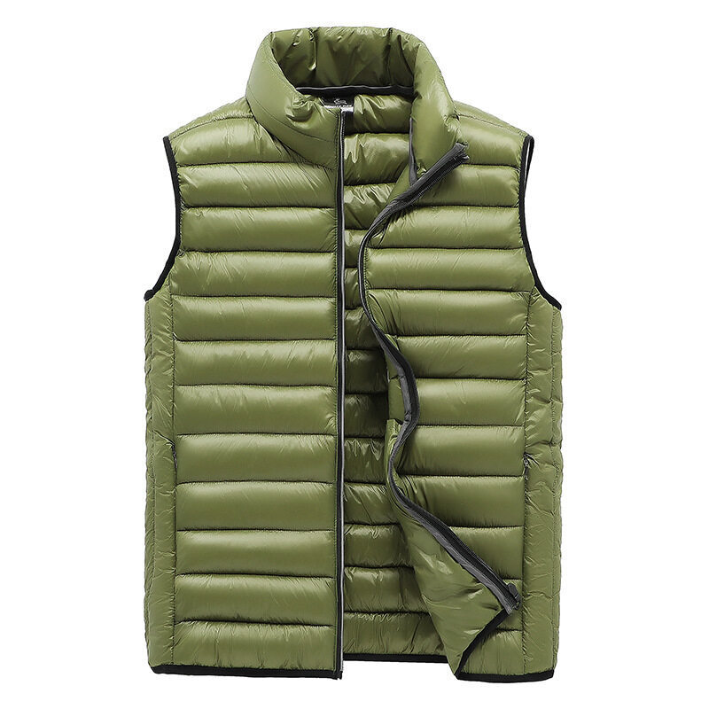 2022 New Winter Autumn Mens White Duck Down Vest Coats Casual Windproof Warm Male Jackets Coats
