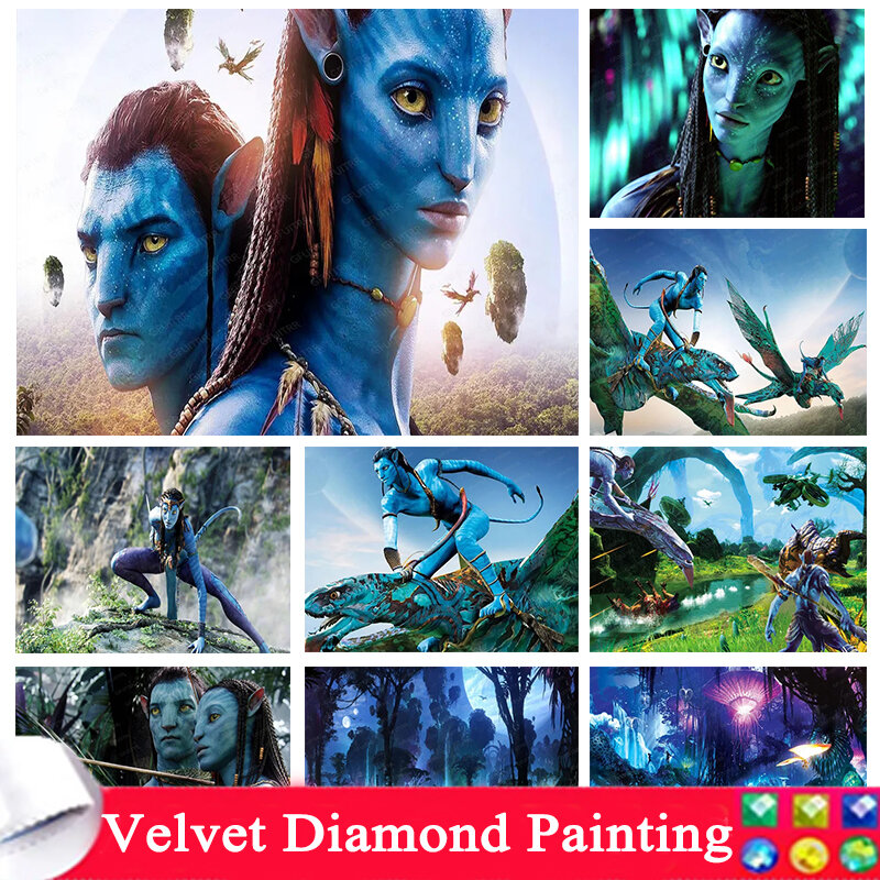 Disney-Pintura Diamante Dos Desenhos Animados, Avatar O Caminho Da Água Mosaico Mouse Ponto Cruz Conjuntos De Bordados, Presente Artesanal, Decoração Da Parede Do Quarto