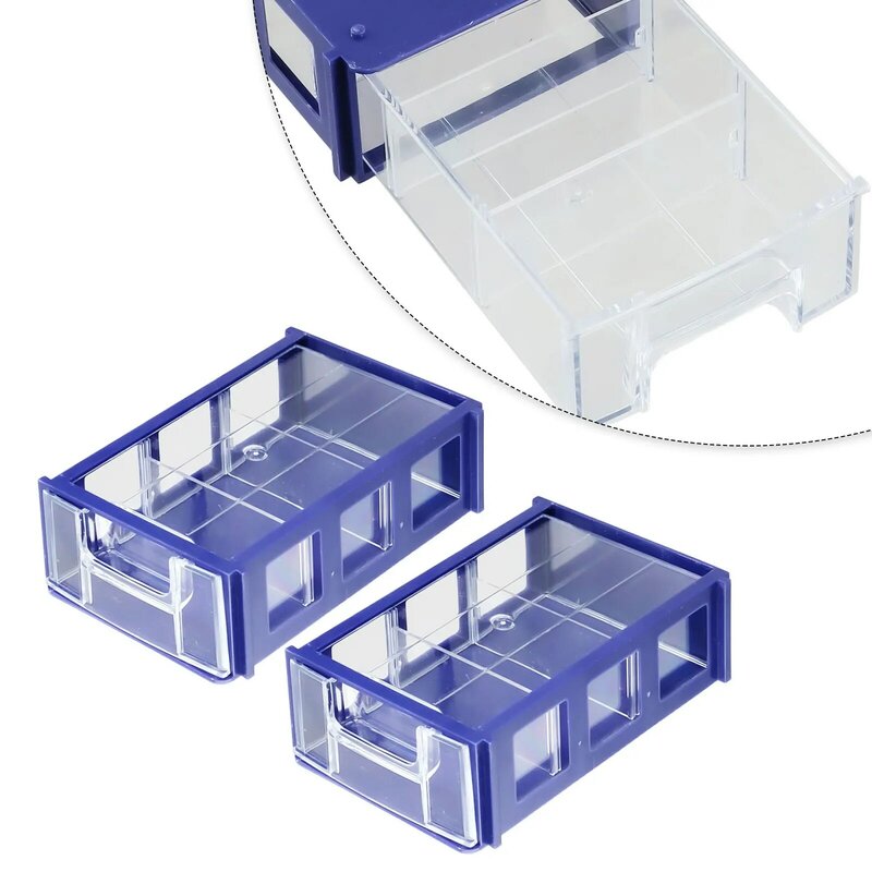 Cajas de almacenamiento de piezas de Hardware de plástico apilables, caja de herramientas de tornillos de componentes, organizador de herramientas de Hardware, caja de cajón apilable, 1PC