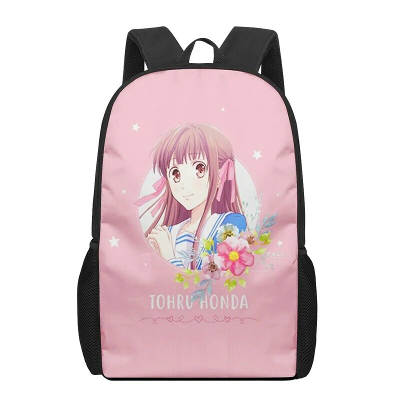 Anime Fruits Basket 3D Pattern School Bag for Children Girls Boys Casual Book Bags Kids Backpack Boys Girls Schoolbags Bagpack