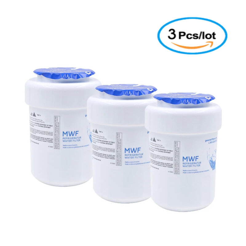Replacement  GE  MWF Refrigerator Water Filter   MWFP , MWFA, GWF, HDX FMG-1, WFC1201, GSE25GSHECSS, PC75009, RWF1060,  3 PCS