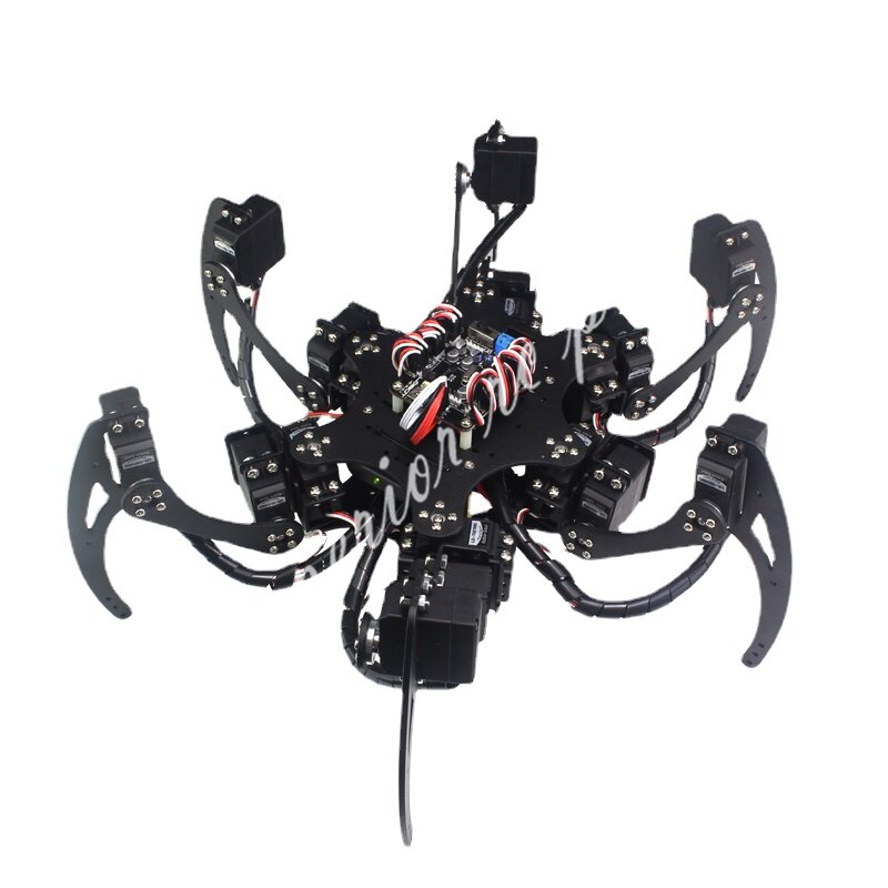 18 DOF Aluminium Hexapod Spider Metal Bracket Six Legs Robot Frame with Ball Bearing for Robot Spider Programmable Robot DIY Kit