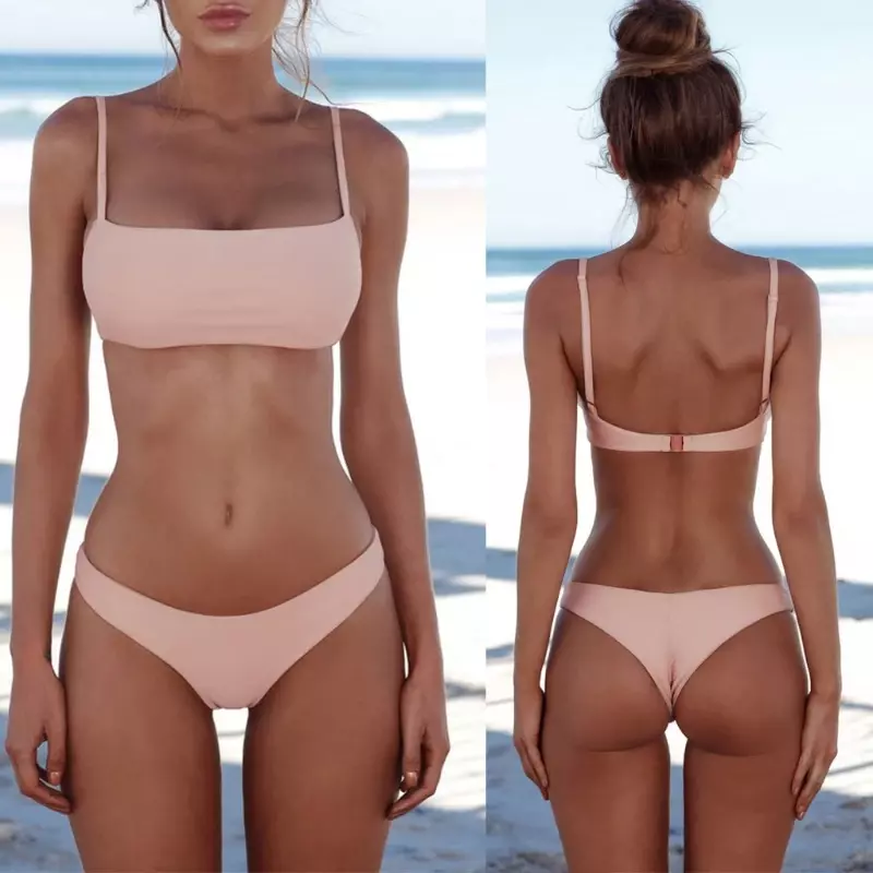 2023 New Sexy Push Up Unpadded Brazilian Bikini Set Women Vintage Swimwear Swimsuit Beach Suit Biquini Bathing Suits Drop Ship