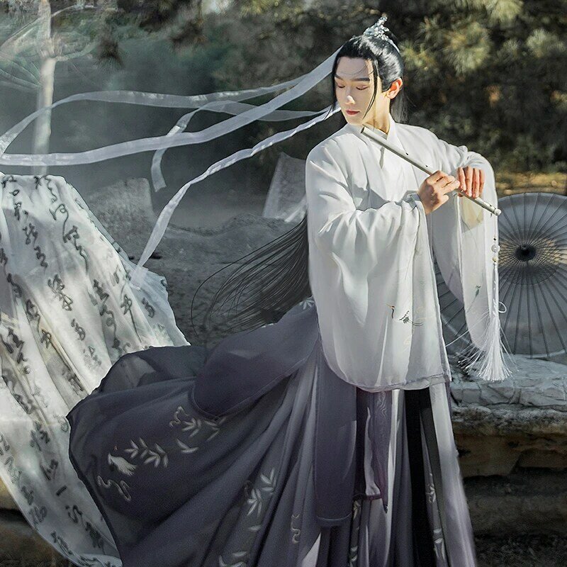 Traje de dança tradicional chinesa Hanfu, traje antigo, vestido Tang Dynasty Couple CP, roupa nacional do espadachim, pano do príncipe