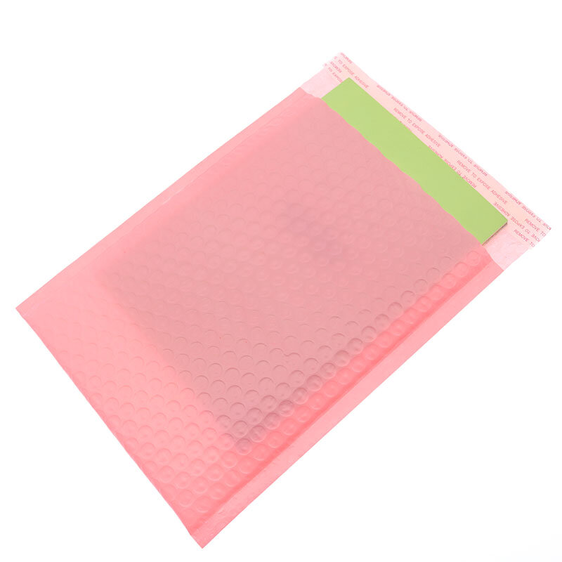 Lot de 50 enveloppes d'expédition rembourrées auto-scellantes en mousse rose, sac cadeau à bulles 18x23cm