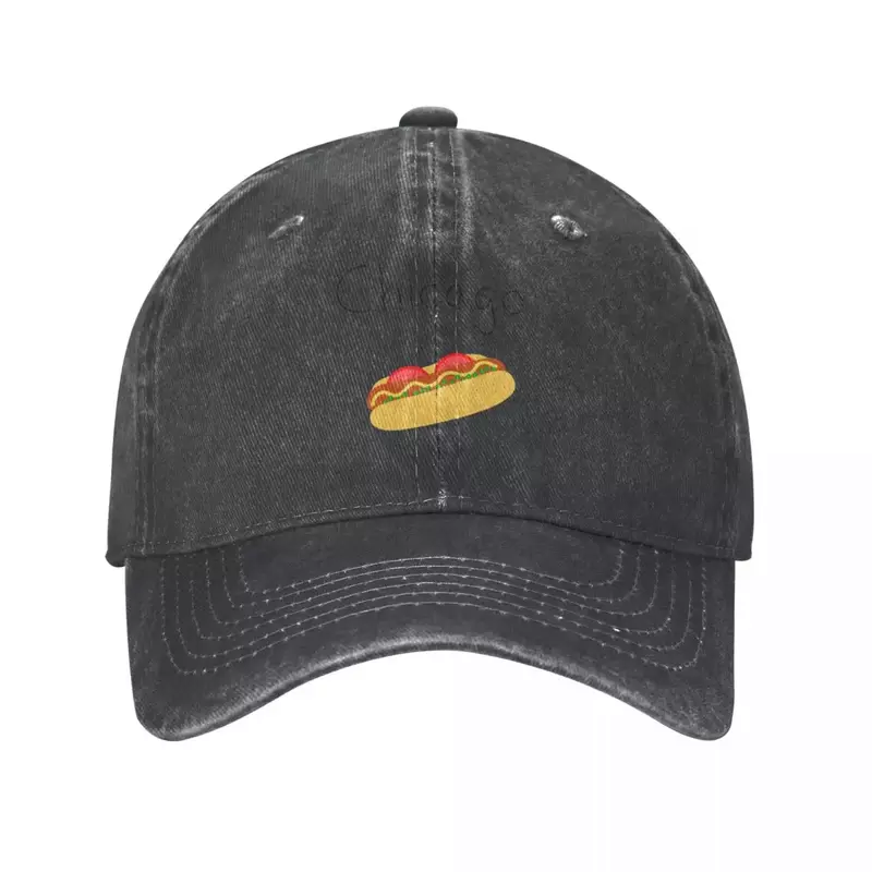 Sombrero de vaquero con visera térmica para hombre y mujer, nuevo sombrero de Chicago Hotdog