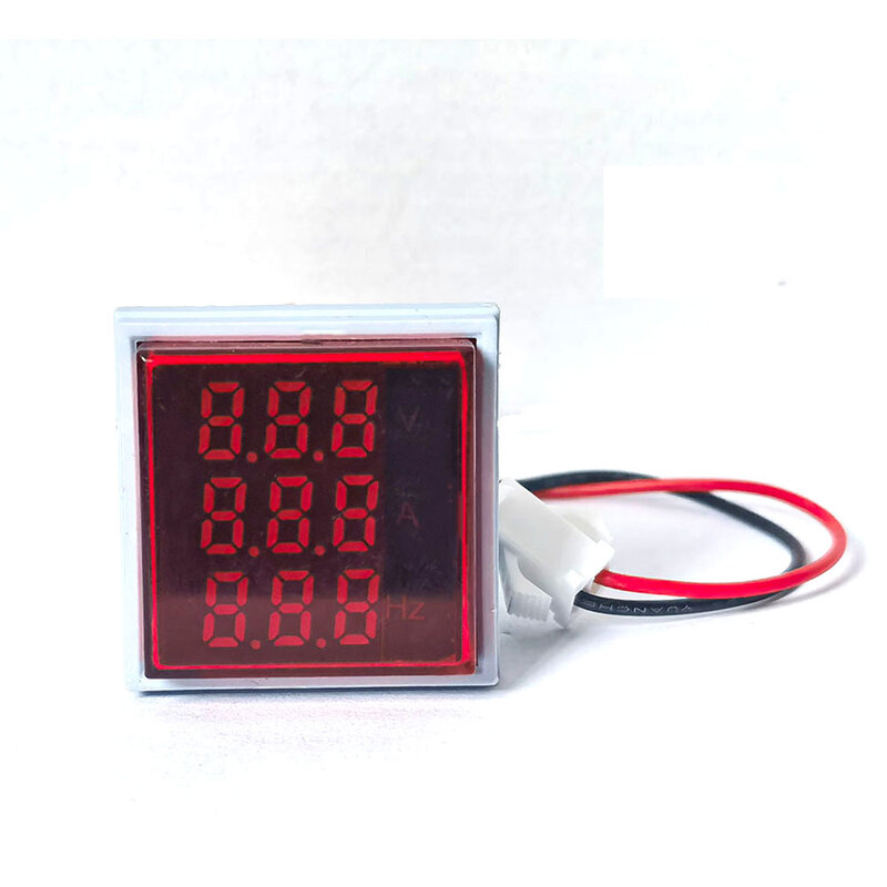 Led voltmetro digitale AC 220 Mini Display 60-500V 1-100A voltmetro digitale amperometro misuratore di tensione di frequenza indicatore voltametro