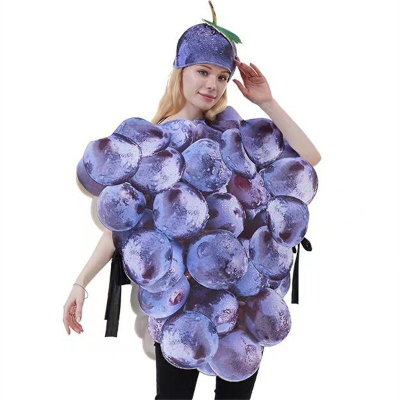 Stage Playing Sports Games Fruit Party Grape Clothing Cosplay Clothing Personalized Performance Clothing Men's Women's Top