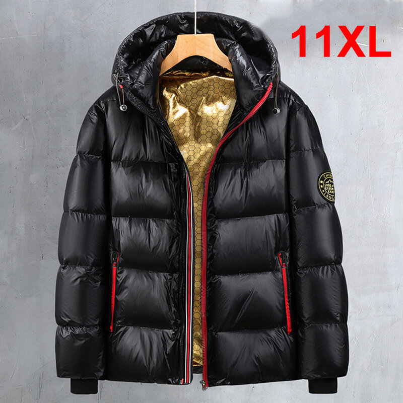 Kurtka puchowa męska zimowa ciepła grube kurtki Plus rozmiar 10XL 11XL męska kurtka pikowana moda na co dzień płaszcz zimowy duży rozmiar 10XL 11XL