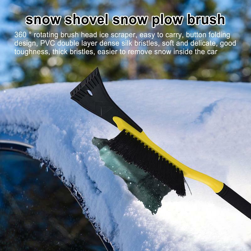 Mini removedor de neve destacável para pára-brisa do carro, raspadores de gelo, ferramenta de raspagem, pintura, acessórios de inverno
