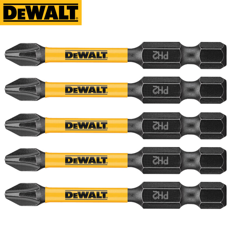 DEWALT Original PH2 57MM Batch Head Electric Wrench Screwdriver Impact Drill Special Use Bits 5PCS