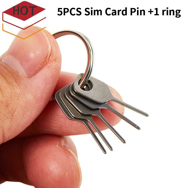 5 sztuk/zestaw karty SIM szpilka do wysuwania kluczowe narzędzie igły uchwyt na taca kart SIM szpilka do wysuwania do klucz do telefonu komórkowego kluczowe narzędzie karta narzędziowa igła
