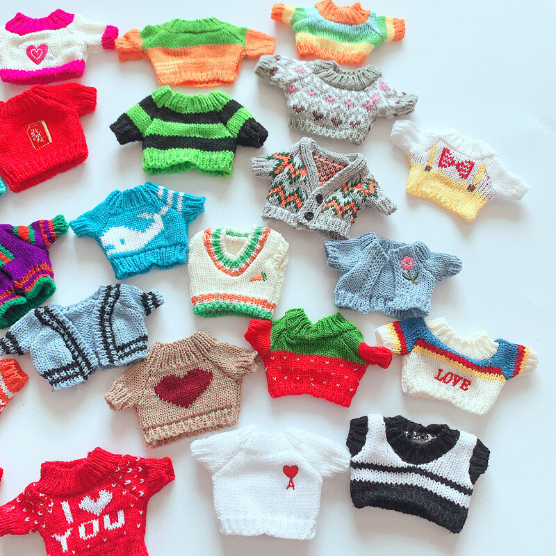 1pc Doll Clothes for 20cm Korea Kpop EXO Dolls Plush Star Doll's Clothing Sweater Stuffed Toy Outfit for Idol Dolls Accessories