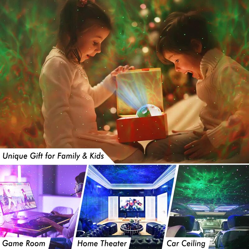 Astronot proyektor LED lampu malam bintang Galaxy Lampu Proyektor langit berbintang untuk dekorasi kamar tidur dekorasi rumah hadiah anak-anak