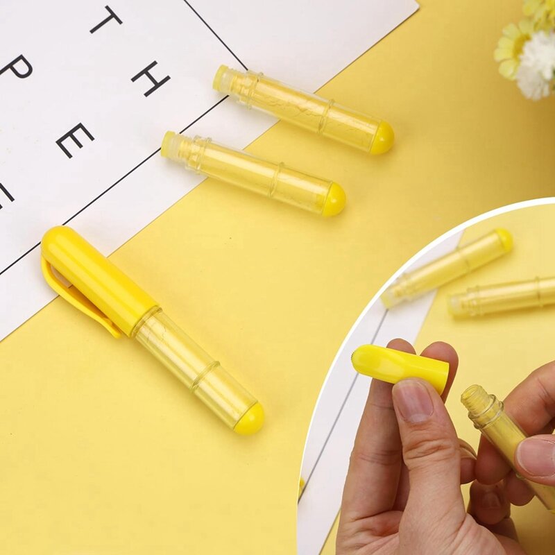 Marcadores de tiza de tela, lápices de tiza recargables para acolchar y coser, marcador de tiza para acolchar, tiza de costura (amarillo, B) duradero