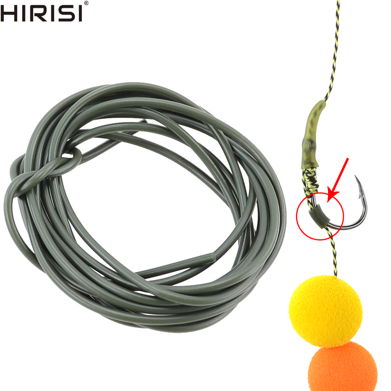 Anti-emaranhado Silicone Fishing Hook, Carp Rig Tubing, Sistema de Segurança Lead-Clip, Tamanho 0.5x1.8mm, 0.8x1.9mm, AE069, 3m