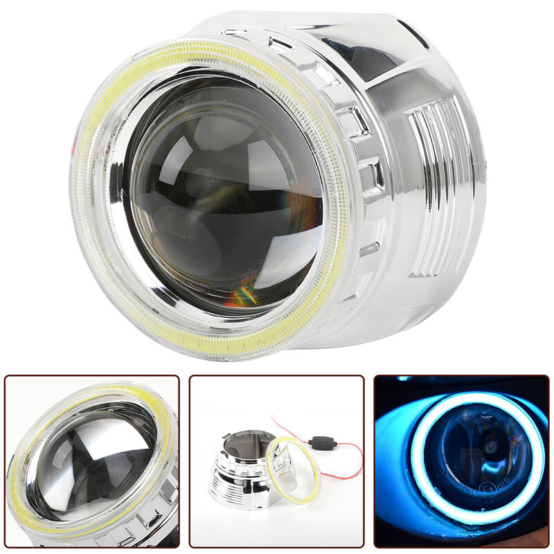 Ampoule LED pratique pour voiture DRL COB, feux de jour circulaires, matériaux durables, blanc, 7000K, 80mm, lot de 2