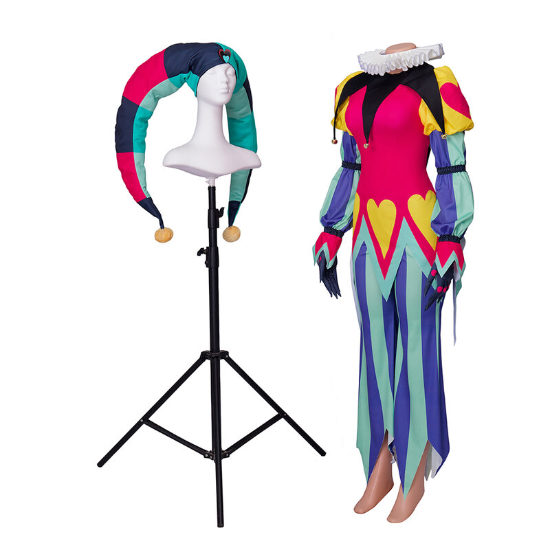 Fizzaroli disfraz de Cosplay, conjunto completo de Tops, pantalones con sombrero, ropa de cuello, guantes, disfraz de Carnaval de Halloween, hecho a medida