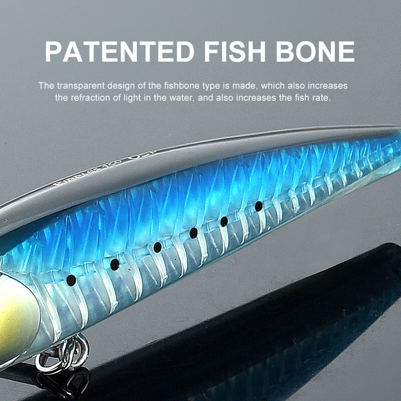 OSP 102g Sinking Minnow Sea Fishing Lure Floating Wobblers Artificial Hard Bait For Trolling GT Heavy Saltwater Fishing Tackle