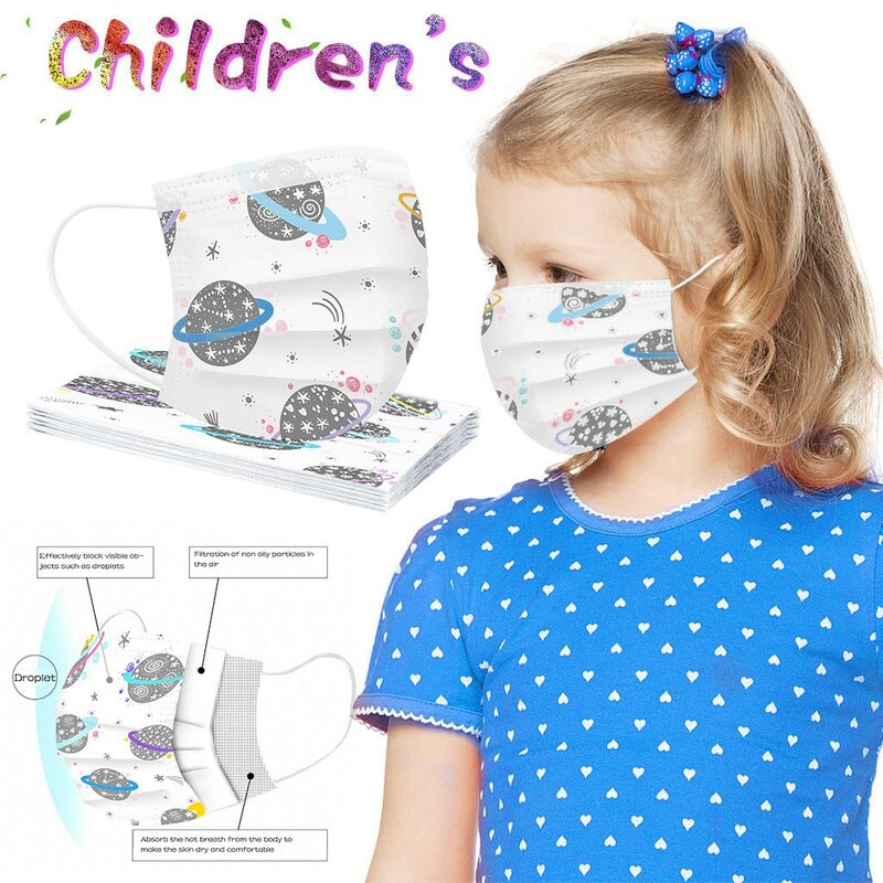 어린이 안전 보호 마스크, 다층 코튼 필터 디자인 마스크, 장거리 여행용 필수 편안한 마스크