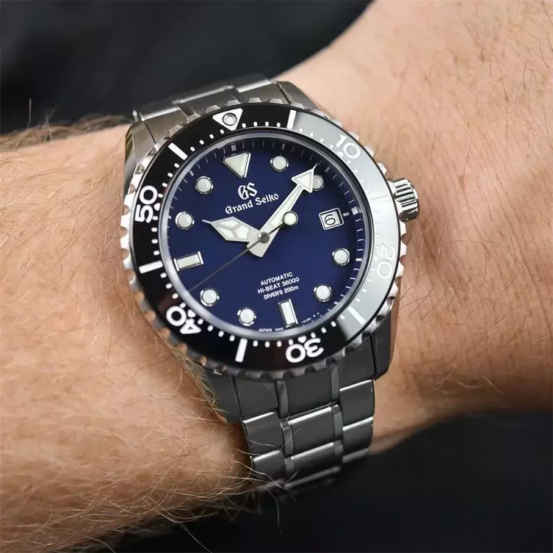 Grand Seiko-reloj deportivo de lujo para hombre, cronógrafo de pulsera de cuarzo no mecánico, de acero inoxidable, Colección Hi Beat, 2024