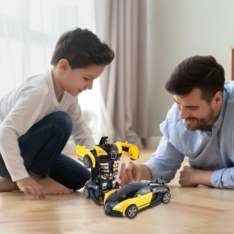 Robô Transformador Brinquedos para Meninos, Figuras de Ação, 2 em 1, Criança, Pull Back Cars, Brinquedos de Deformação