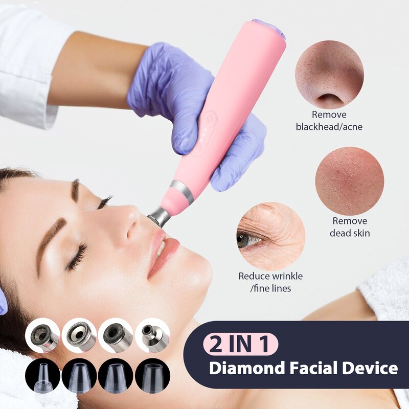 Diamond MicrodermDelhi Machine pour éliminer les points noirs, tonifier la peau, peeling du visage, appareil de beauté, outil de spa