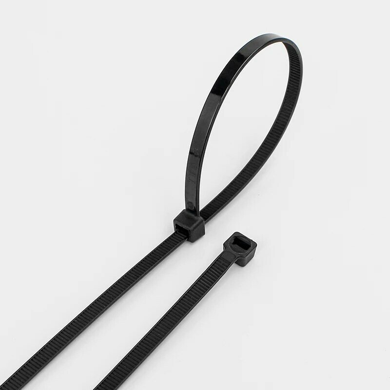 Самоблокирующийся пластиковый нейлоновый галстук, 100 шт., черный Крепежный ремень, набор кабельных стяжек, застежка на молнии 3 Х200, стяжки на молнии