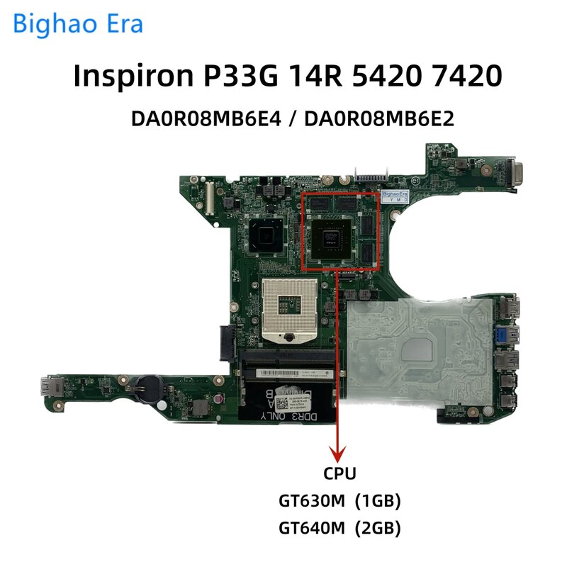 Muslimatexb per scheda madre per Laptop Dell Inspiron P33G 14R 5420 7420 con Chipset HM77 GT630M GT640M 1/2GB-GPU 0HMGWR