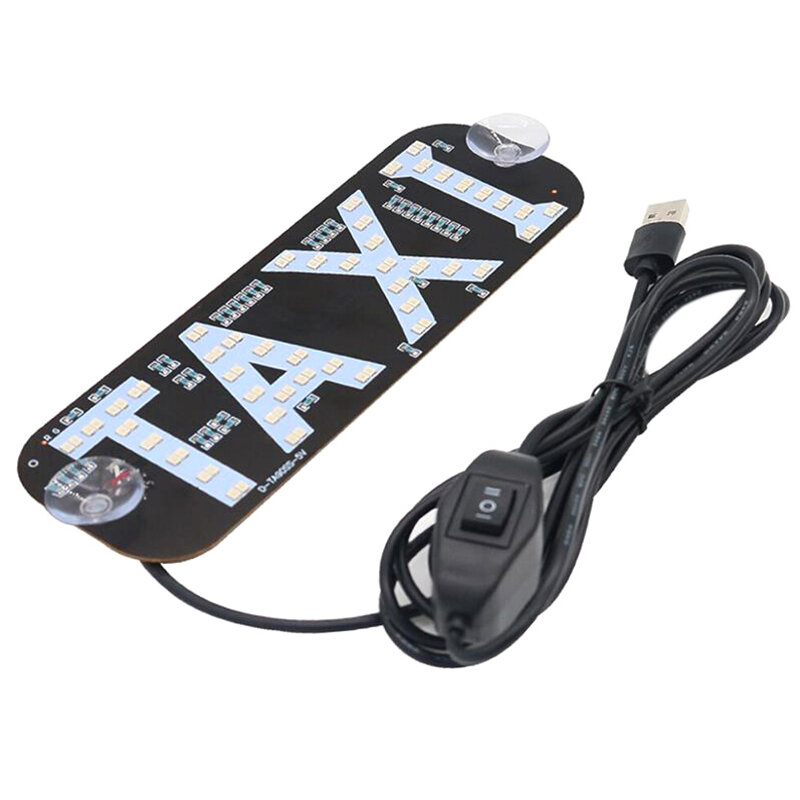 Dual Colors Taxi LED Sign Light Decor 2 Color Changeable Taxi LED Light Hook On Car Window With USB