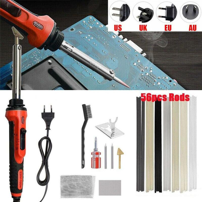 220V Adjustable Electronic Soldering Iron 100W Household Welding Station Welding Repair Tool Tips/ Stand/ Tin Wire For PCB Phone