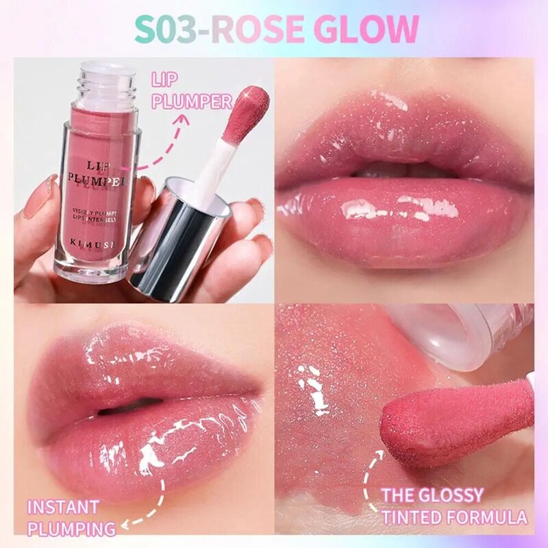 Hidratante Lip Gloss, visivelmente Plumps lábios, plenitude duradoura, maquiagem duradoura, Plumping Finish, O I4j8