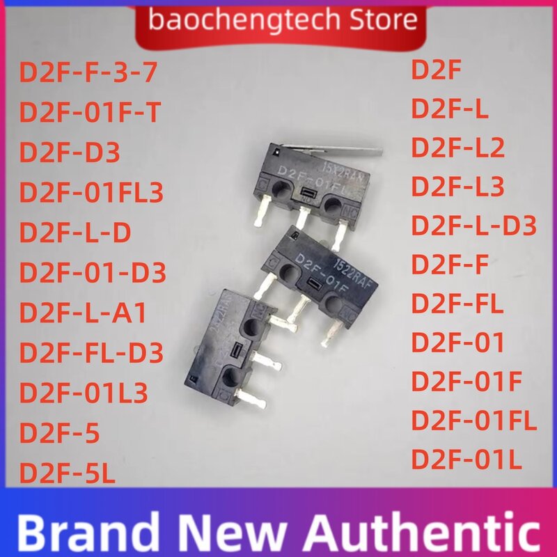スナップアクションスイッチ、n.c.、D2f-l l2 l3 01l L-D3 01fl-t d D2F-3-7 a1、5-100 omron Mouse、3a、125v、30v dc用のマイクロスイッチ