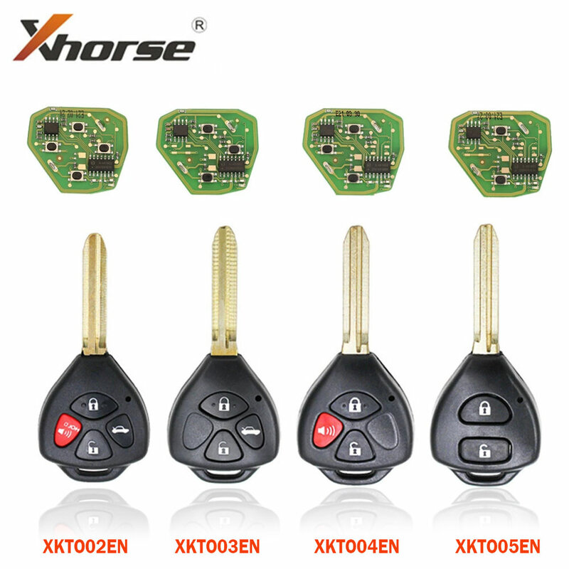 Xhorse-Clé Télécommande Filaire Universelle VVDI, XKTO02EN, XKTO03EN, XKTO04EN, XKTO05EN, pour Toyota VVDI2, Outil Xhorse VDI