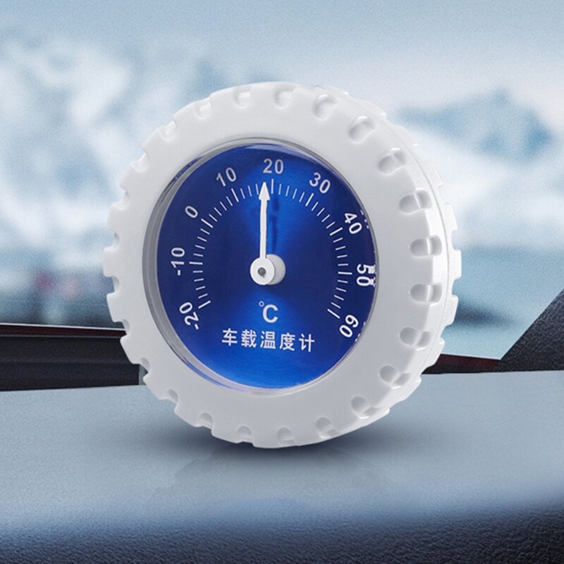 Termômetro interior do carro elegante medidor temperatura com mostrador azul para leitura precisa