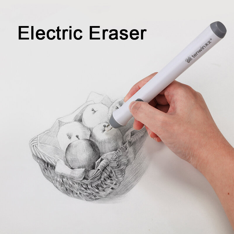 Ластик Электрический механический для рисования, сменный ластик, Регулируемая Резина, канцелярские принадлежности для детей, для рисования скетчей