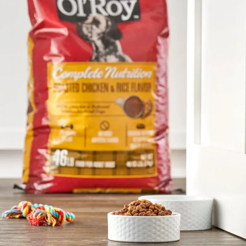 Ol'Roy 완전 영양 볶은 치킨 & 라이스 맛, 드라이 도그 푸드, 46lb 가방