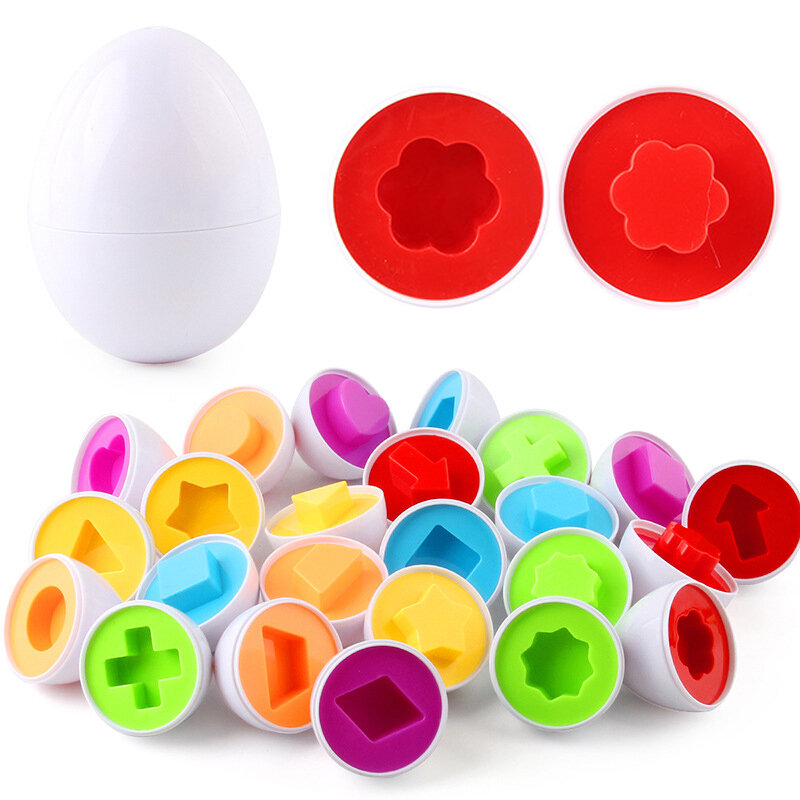 Huevos de Pascua a juego con formas para niños, juguete educativo de aprendizaje Montessori, juegos inteligentes, clasificadores, regalos para niños