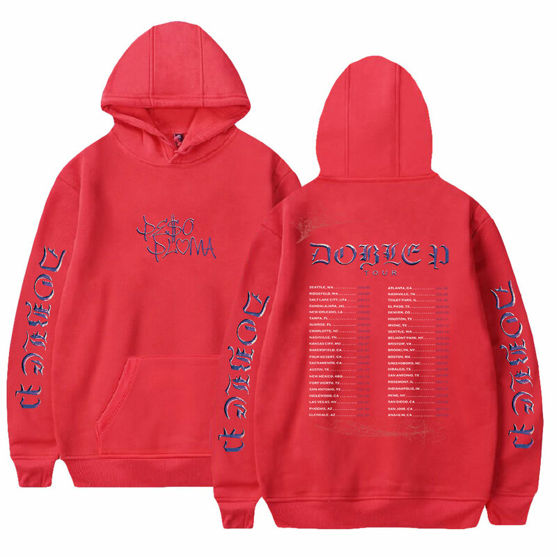 Peso Pluma Spider Hoodie 2023 Doble P Tour Fashion Long Sleeve Streetwear Women Men Hooded Sweatshirt Hip Hop Clothes